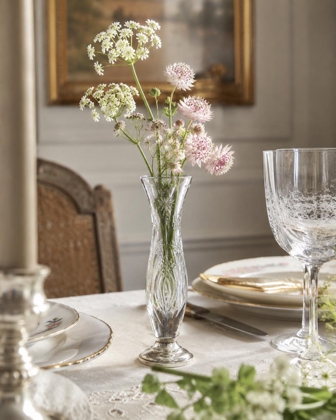 Large silver vase