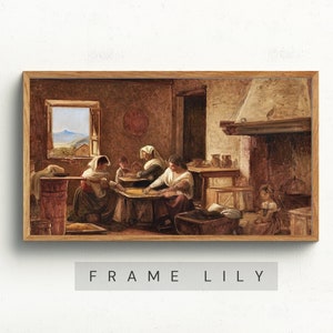 Samsung Frame TV Art Vintage Painting, Vintage Painting Frame TV, Vintage TV Art, Digital Painting, neutral frame tv art