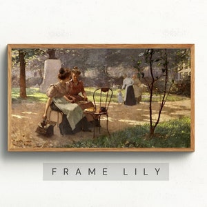 Samsung Frame TV Art Vintage Painting, Vintage Painting Frame TV, Vintage TV Art, Digital Painting, neutral frame tv art