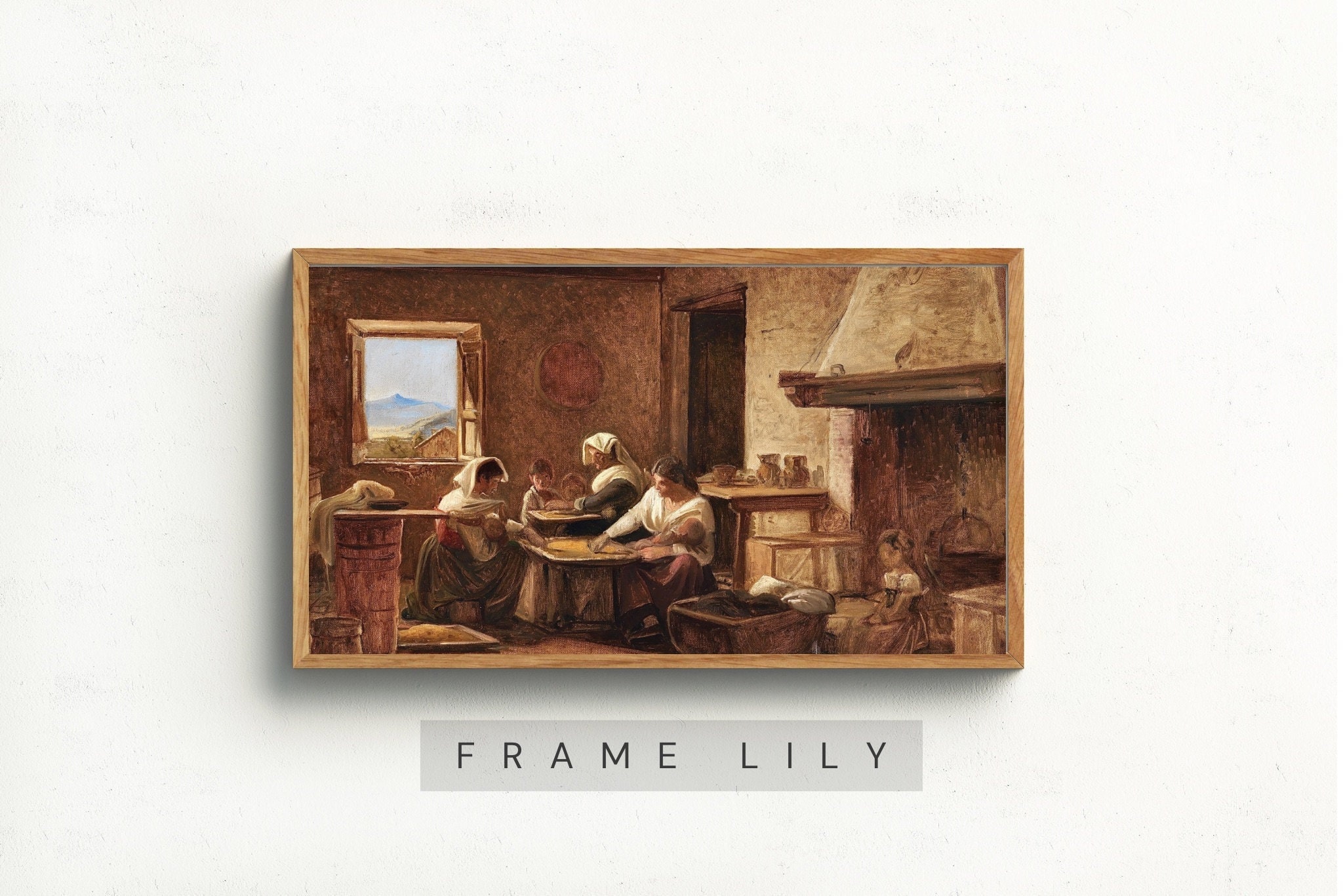 Samsung Frame TV Art Vintage Painting, Vintage Painting Frame TV