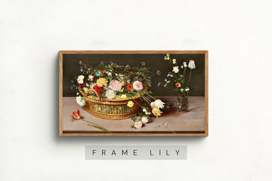 Samsung Frame TV Art Vintage Art Painting, Frame Tv Art Spring, Spring