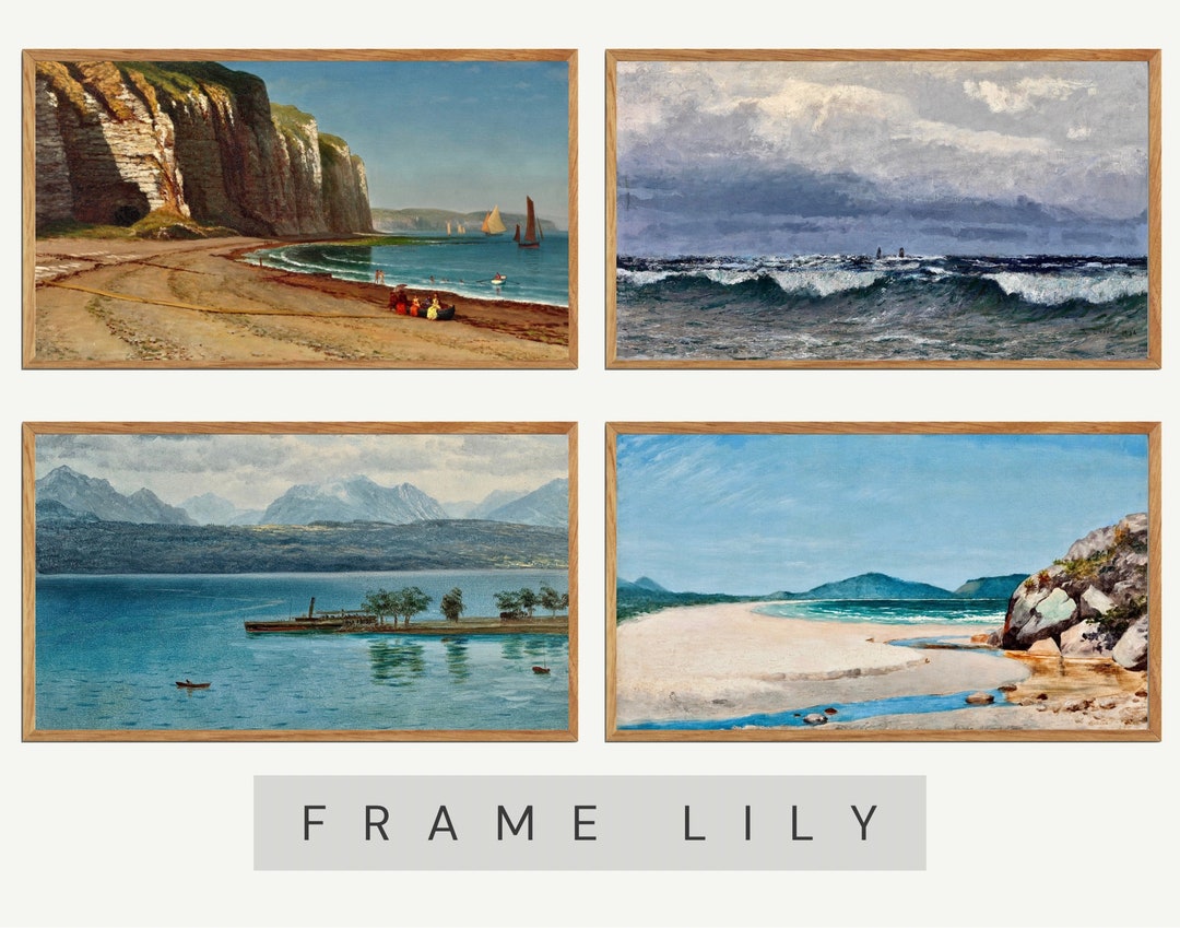 Samsung Frame TV Art Set, Vintage Painting Frame TV, Vintage TV Art