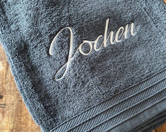 Personalisiertes Handtuch – mit Name bestickt | Gäste-, Bade-, Sauna- Duschtuch in verschiedenen Größen