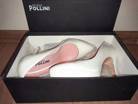 Womans White Shoes. Studio Pollini - Etsy