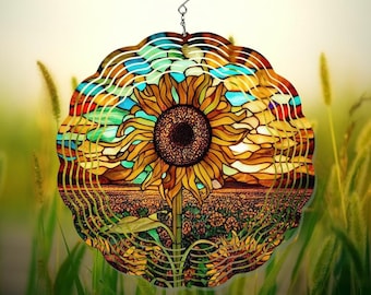 Sunflower Wind Spinner