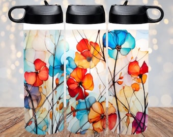 32oz Floral Water Bottle
