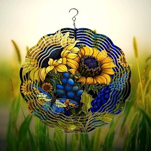 Wild Flowers Wind Spinner