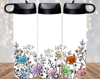 32oz Wild Flower Water Bottle