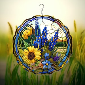 Wild Flowers Wind Spinner