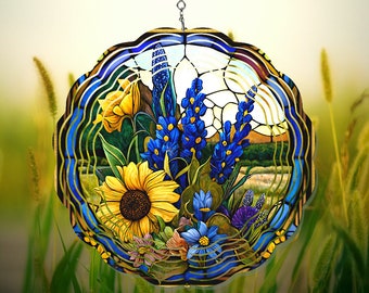 Wild Flowers Wind Spinner