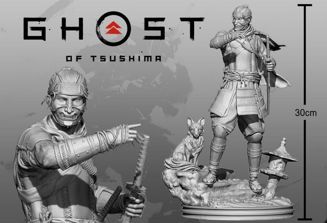 Ghost of Tsushima Ronin Playing Flute Jin Sakai Samurai Etsy