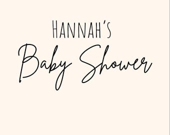 Baby Shower Decal: DIY Event Signage