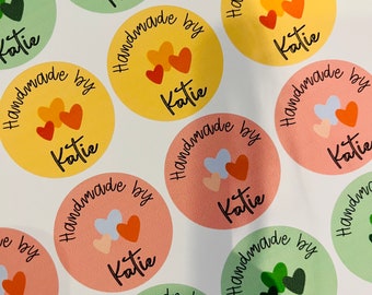 Pegatinas personalizadas hechas a mano / Pegatinas con logotipo de empresa personalizado / Etiquetas de agradecimiento para embalaje / Imagen de marca para pequeñas empresas / Pegatinas redondas