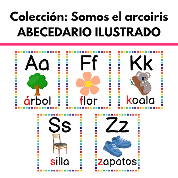 Illustrated Alphabet in Spanish