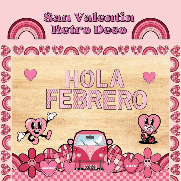 San Valentin Retro Deco