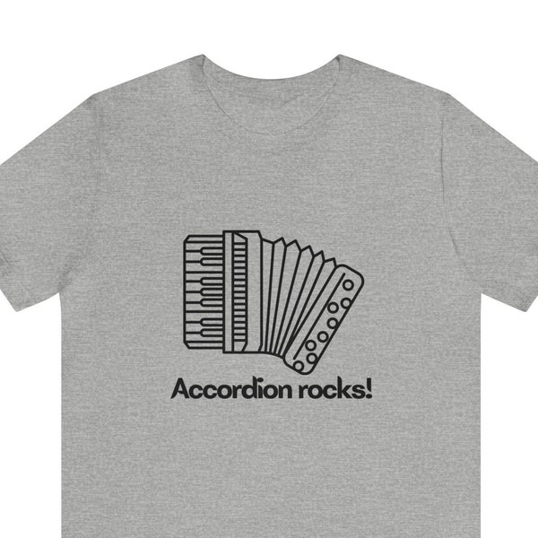 Akkordeon Rocks Tshirt, Retro deutsches Instrument Aufkleber T-Shirt, lustiges sarkastisches musikalisches fettes Druck-T-Stück, europäische Oompah Volksmusik-Abziehbild oben