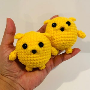 Jake The Dog Mini Plush, Amigurumi Jake, Finn and Jake, Mini Jake Toy, Jake Plush, Jake Cartoon Character, Jake Keychain, Bag Charm