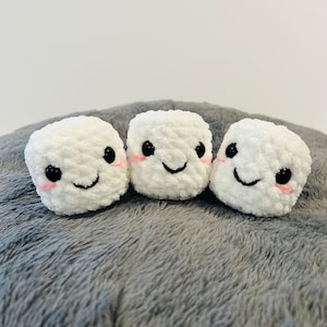 Crochet Kawaii Marshmallow Plush, Crochet Marshmallows, Handmade Marshmallows, Amigurumi Marshmallow, Handmade Gift, Chubby Marshmallow