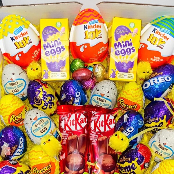 ULTIMATE EASTER Egg Chocolate Box! FREE Personalisation! Packed Full of Suprises! Gift, Birthday, Easter, Anniversary, Easter Egg hunt!