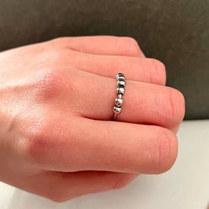 Anxiety Ring, Anti Stress Ring, 925 Sterling Silber, Zappeln Ring, Angst Ring, Entspannungsring, Beruhigungsring, verstellbarer Ring Bild 2