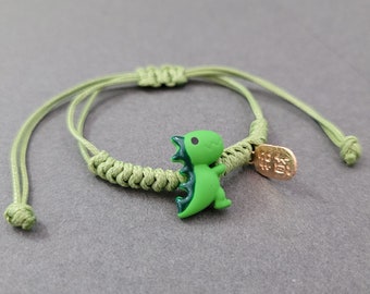 Kinder Armband DINO, Dinosaurier Armband | Jungen Armband Dino | Kinder Geschenk Armband | Tierarmband | verstellbares Armband für Kinder