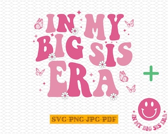 Big Sister Era SVG: Little Girl Design (Digital Download)