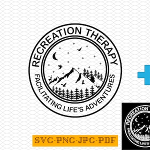 Recreation Therapy SVG, Health care svg, Cut file, Recreation svg, Therapist svg, Therapy svg, Cricut, PNG