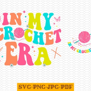 En mi era de crochet svg png, crochet svg, crochet era svg png, camisa de crochet svg png, regalo de crochet svg png