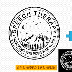 Speech Therapy Unlocking The Power Of Words SVG, Health care svg, Cut file, Speech svg, Therapist svg, Therapy svg, Cricut, PNG
