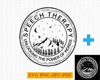 Speech Therapy Unlocking The Power Of Words SVG, Health care svg, Cut file, Speech svg, Therapist svg, Therapy svg, Cricut, PNG
