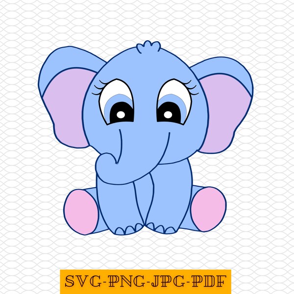 Baby Elephant Svg,Png,Jpg,Pdf