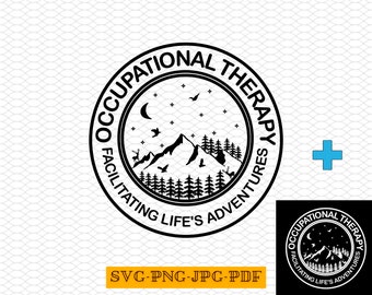 Occupational Therapy SVG: Mountain Adventure Design (Digital Download)