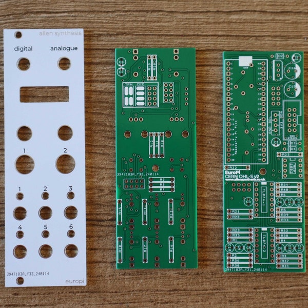 EuroPI Front Panel + PCB Eurorack Module Synth DIY