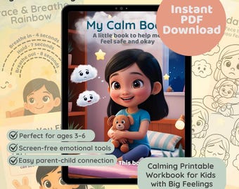 My Calm Book for Toddlers | Printable Calm Workbook | Selfregulation | ADHD Support | Emotional Regulation Tool