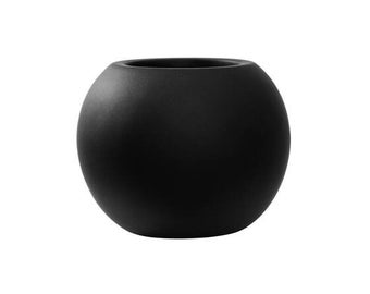Round Ball Black Planter 8.07" H Pot for Plants and Home Decor | Style 118