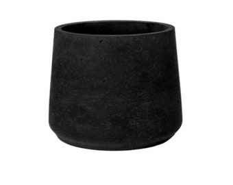 Round Rough 6.5" Height Black Washed Planter Pot for Plants and Home Decor | Style 105