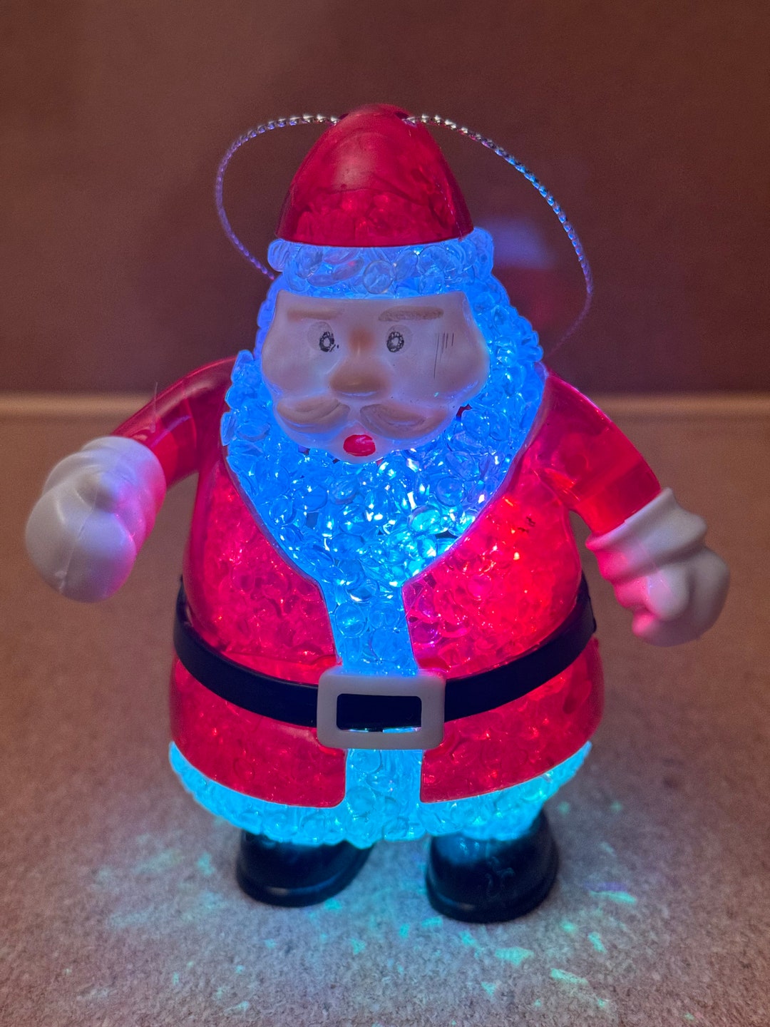 Magie Hivernale: La Figurine Père Noël Scintillante - Etsy