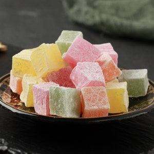 Fruit Flavored Bird Delight, Homemade Turkish Delight without additives, Authentic Village Products, Gift Mixed Turkish Delight