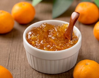 Organic Mandarin Jam, Homemade Pure Tangerine Jam, Village Product Authentic Foods,Traditional and Gourmet Flavor Tangerine Jam 11oz (310gr)