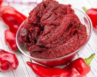Organic Sweet Pepper Paste, Homemade Pure Pepper Paste, Village Product Authentic Foods, Traditional and Gourmet Flavor Pepper Paste
