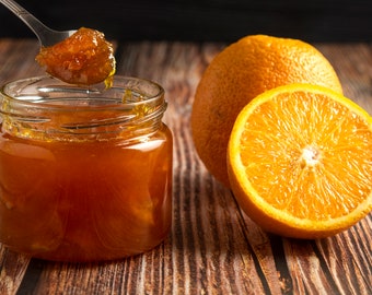 Organic Orange Jam, Homemade Pure Orange Jam, Village Product Authentic Foods, Traditional and Gourmet Orange Jam