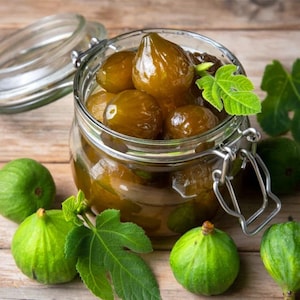 Organic Green Fig Jam, Homemade Pure Green Fig Jam, Village Product Authentic Food, Traditional and Gourmet Flavor Green Fig Jam