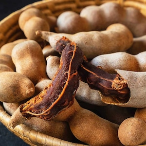 Organic Fresh Tamarind Fruit, Tamarind Fruit Picked from the Branch, Picked from the Branch and Sent to Order from Our Own Garden
