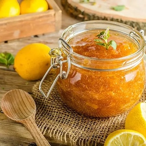 Organic Lemon Jam, Homemade Pure Lemon Jam, Village Product Authentic Foods, Traditional and Gourmet Flavor Lemon Jam 11oz (310 Gram)