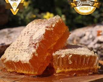 Organic Karakovan Comb Honey, Homemade Additive Free Karakovan Honey, Village Product Authentic Foods, Traditional and Gourmet Flavor Honey