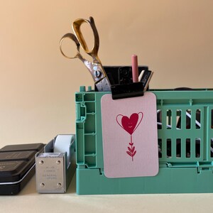 Mini-Karte Herzblume – Liebevolle Grusskarte für Valentinstag, Muttertag & Freund:innen | Geschenk für besondere Menschen