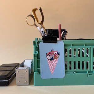 Mini-Karte Blumenstrauss – Blumen in Papiercornet | Liebevolle Grusskarte für Geburtstag, Muttertag & Gute Besserung | Geschenk für Freundin