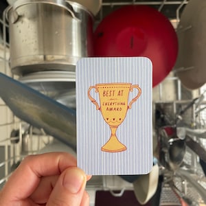 Best at everything card / Father's Day card / Dad is the best / Gold award / Gift tag / Everyday attention