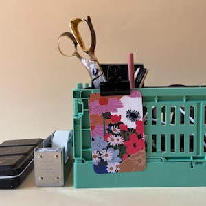 Mini cartão de flores – Cartão de flores para o Dia das Mães, Etiqueta para presente, Flores aquáticas, Diga obrigado, Melhoras, Buquê de flores silvestres
