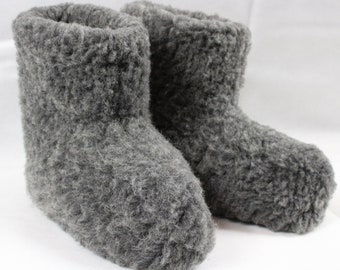 100% Natural SHEEP WOOL cozy Slippers woman men non slip sole handmade warm high quality